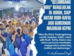 “Gelombang Biru” Bergejolak di Jodoh, Siap Antar Rudi-Rafiq jadi Gubernur Majukan Kepri