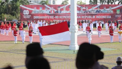Upacara HUT ke-80 RI di Batam Berlangsung Khidmat, Paskibraka Sukses Kibarkan Merah Putih