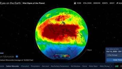 Citra Satelit NASA Tampilkan Sebaran Karbon Monoksida Tinggi di Indonesia